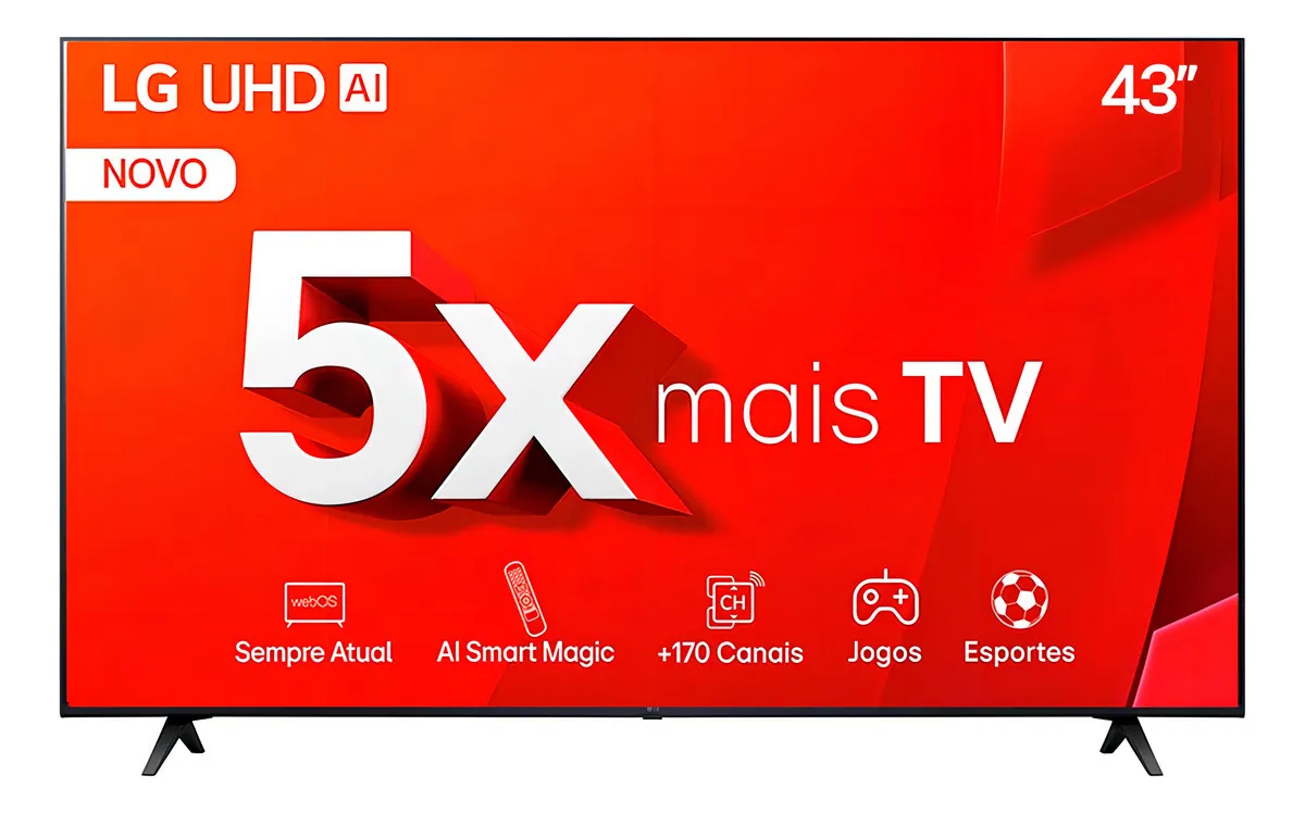 Smart Tv De 43 LG  Com Tela Led 4k - Preto