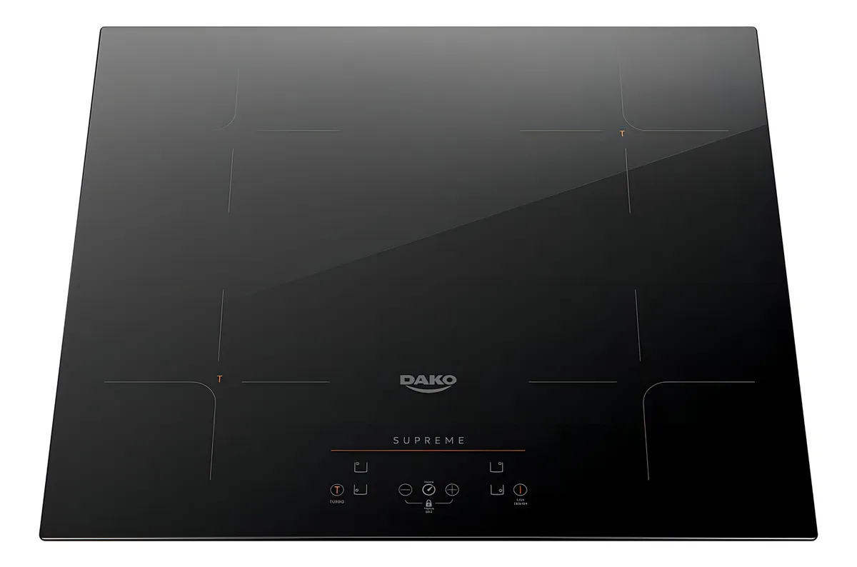 Cooktop de Indução 4 Bocas Preto com Trava de Segurança Dako Supreme