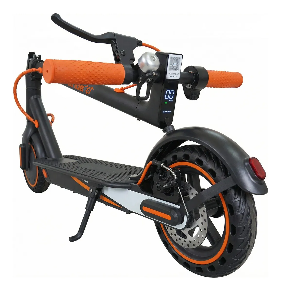 Patinete Eletrico Adulto 350w Velocidade Máxima De 32 Km/h 25 Km De Autonomia Corpo Em Liga De Alumínio Com App Bluetooth Preto